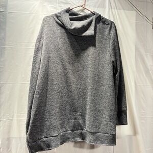 Angels Forever Young Womens Size L Sweater Sparkle Black Long Sleeve Turtleneck